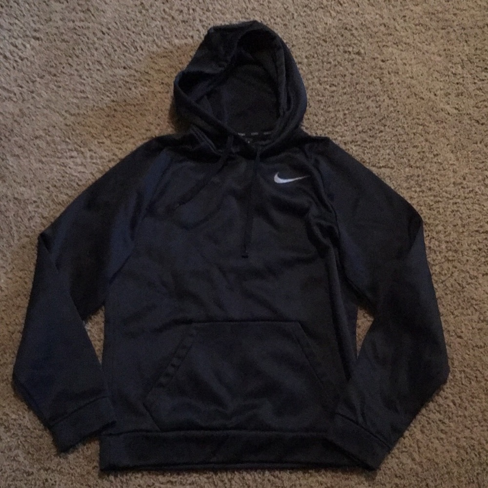 Unisex Ladies black Nike hooded dri-fit swish pullover jacket Sz Small